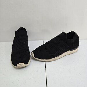 J/Slides J Slides Women Black Mesh Knit Shoes Sneakers Slip On Pull On Sz 8